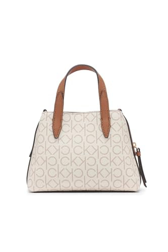 Calvin Klein Millie – Bolso bandolera mini 2 en 1 con triple compartimento, color Vainilla/Caqui/Caramelo, talla única