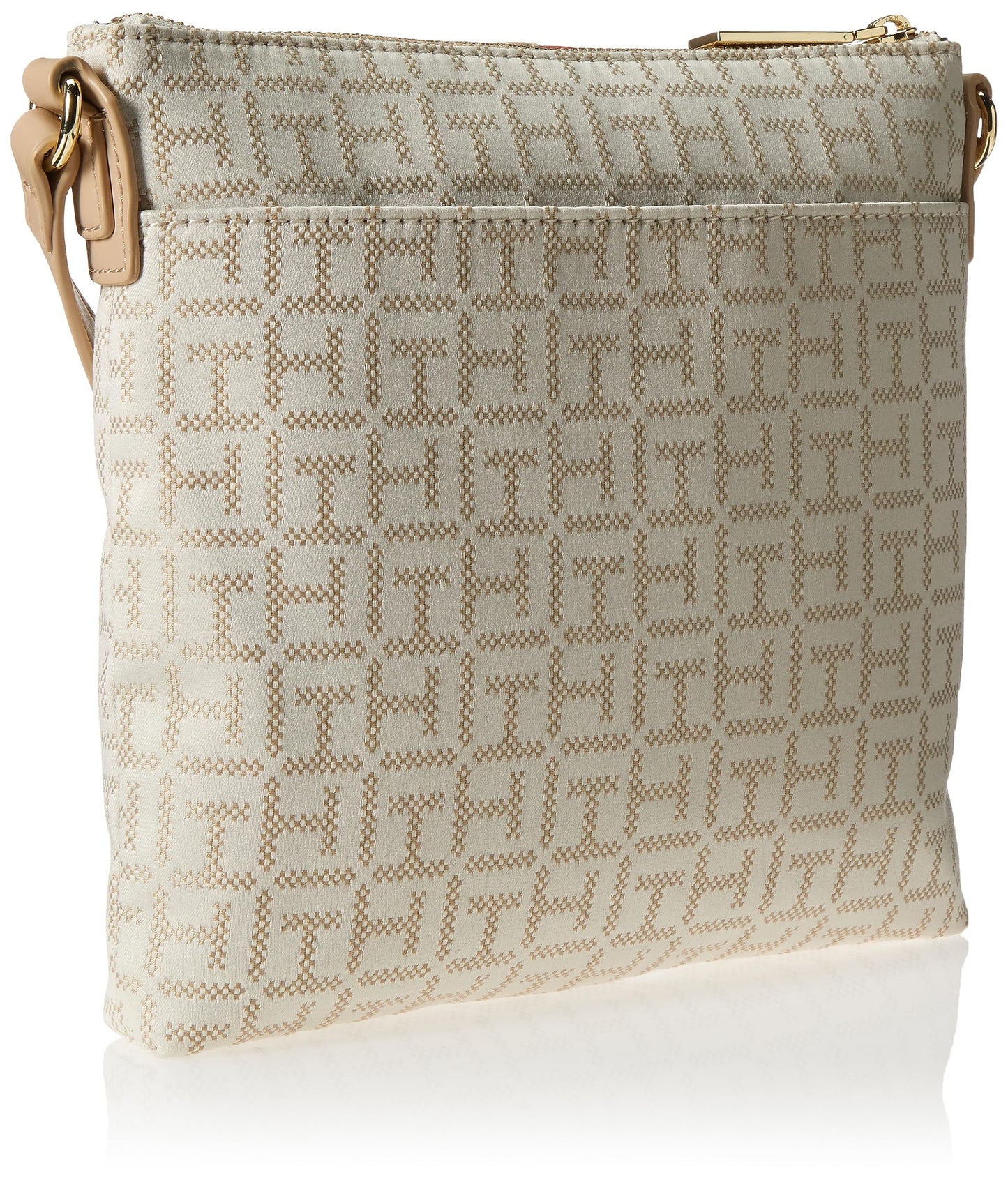 Tommy Hilfiger Womens Jaden Plus Crossbody Bag, Ivory/Clayed Pebble