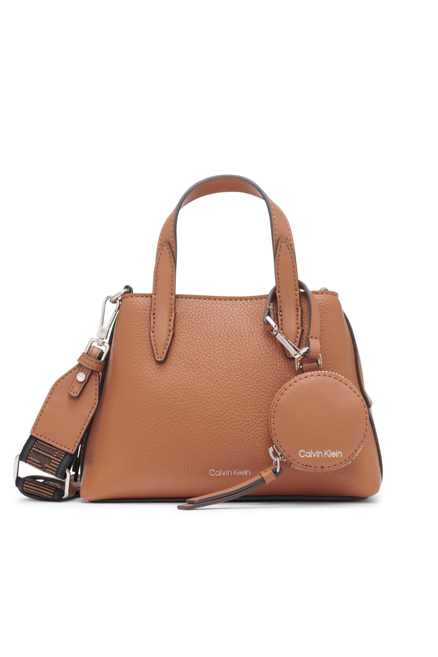 Calvin Klein Millie – Bolso bandolera mini 2 en 1 con triple compartimento, color Caramelo, talla única