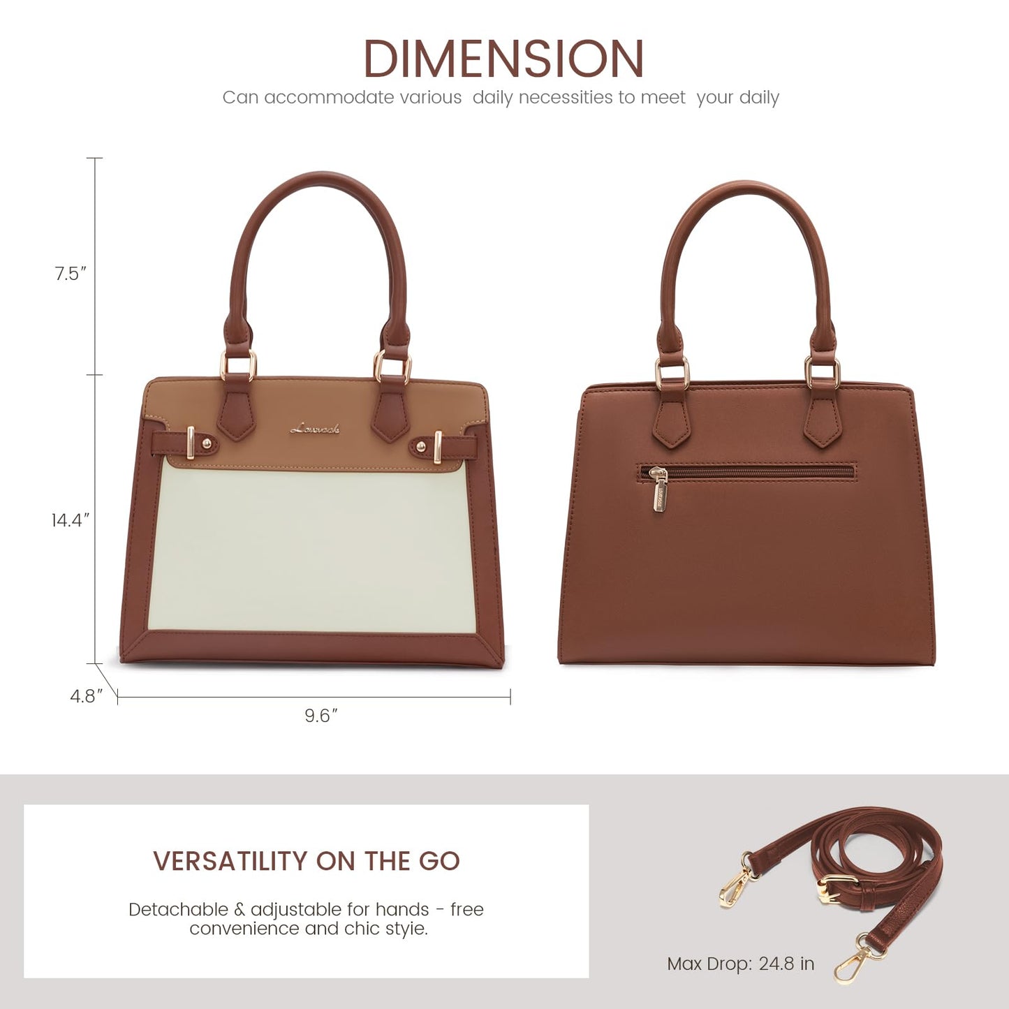 LOVEVOOK Purses and Handbags for Women, Tote Shoulder Bag Satchel Black Purse and PU Leather Top Handle for ladies