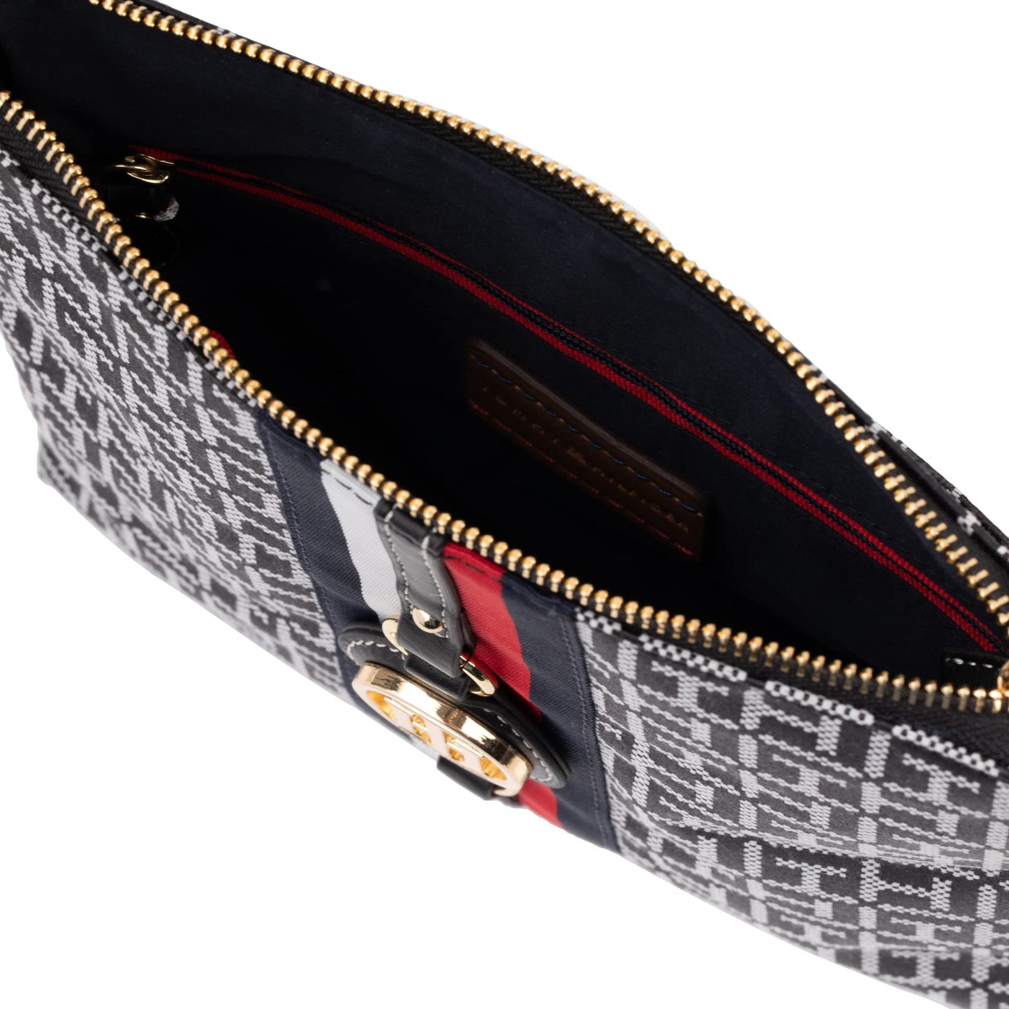 Tommy Hilfiger Womens Jaden Plus Crossbody HANDBAG, Black/White