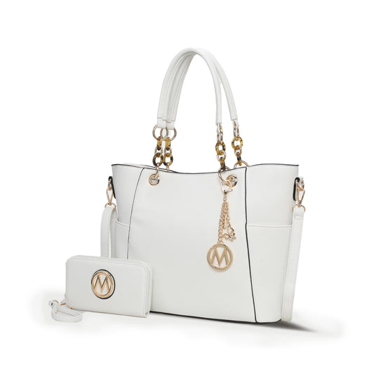 MKF Collection Tote Bag for Women With Wallet Purse, Vegan Leather Top-Handle Removable Shoulder Strap Handbag By Mia K