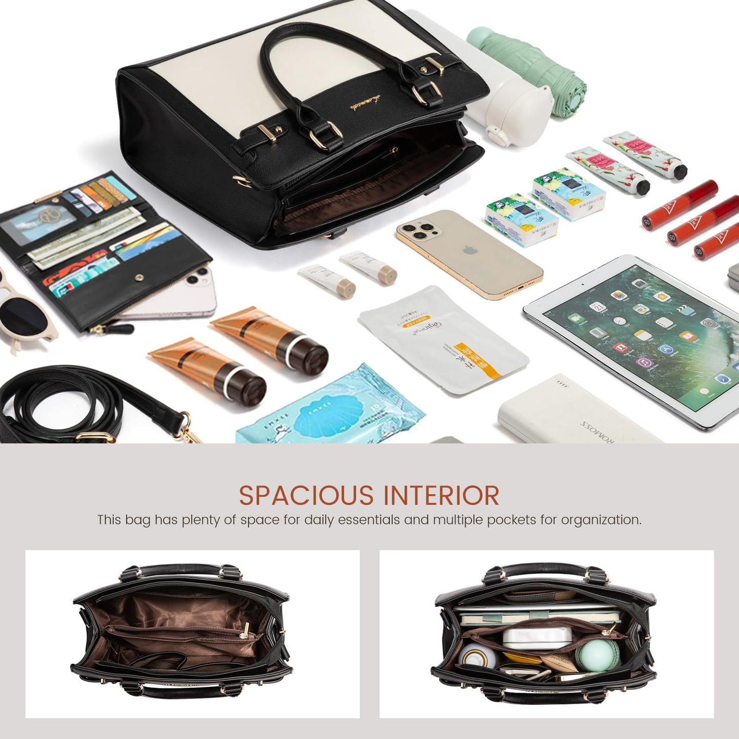 LOVEVOOK Purses for Women, Handbags for Women Tote Shoulder Bag Satchel and PU Leather Top Handle for ladies