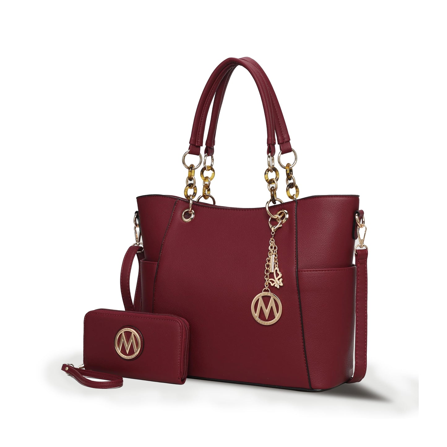 MKF Collection Tote Bag for Women With Wallet Purse, Vegan Leather Top-Handle Removable Shoulder Strap Handbag By Mia K