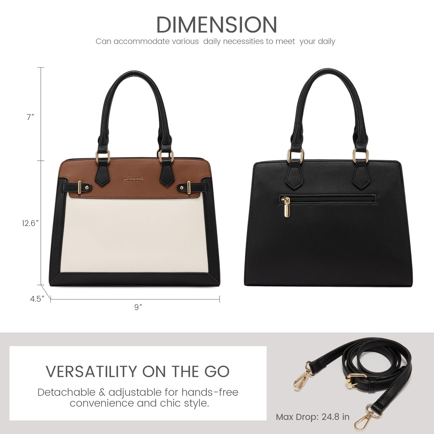 LOVEVOOK Purses for Women, Handbags for Women Tote Shoulder Bag Satchel and PU Leather Top Handle for ladies