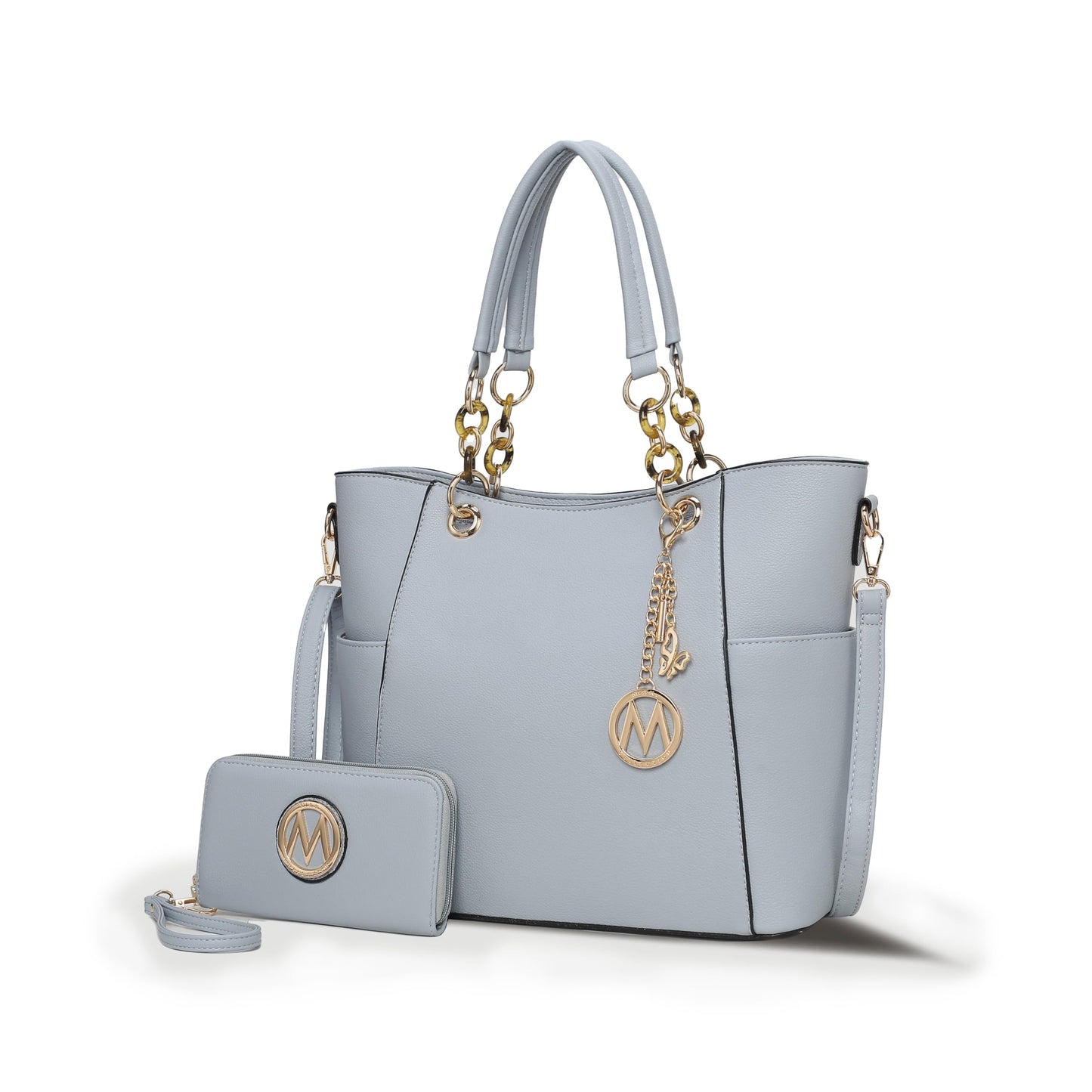 MKF Collection Tote Bag for Women With Wallet Purse, Vegan Leather Top-Handle Removable Shoulder Strap Handbag By Mia K