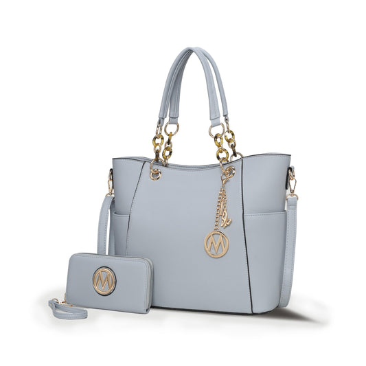 MKF Collection Tote Bag for Women With Wallet Purse, Vegan Leather Top-Handle Removable Shoulder Strap Handbag By Mia K