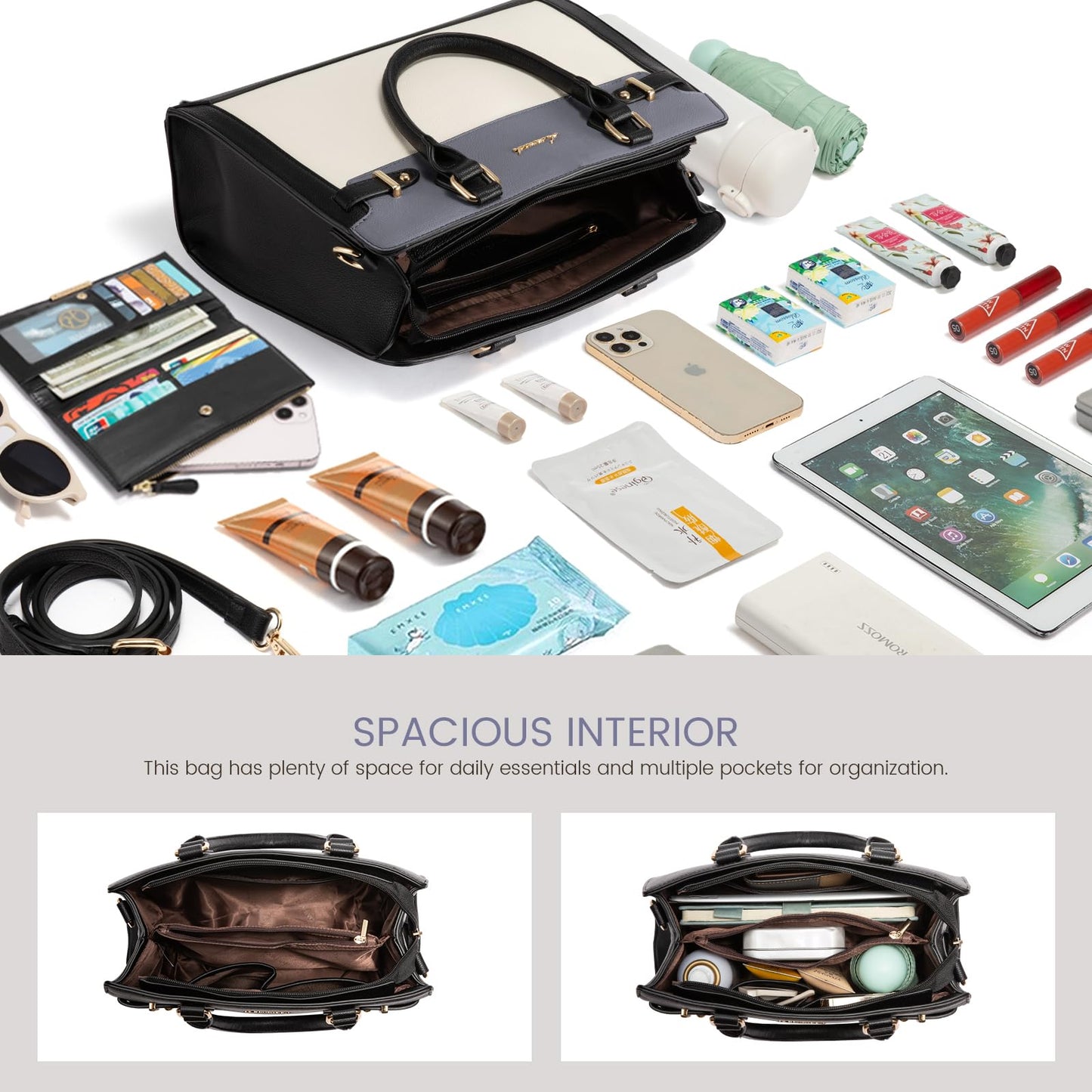 LOVEVOOK Purses for Women, Handbags for Women Tote Shoulder Bag Satchel and PU Leather Top Handle for ladies