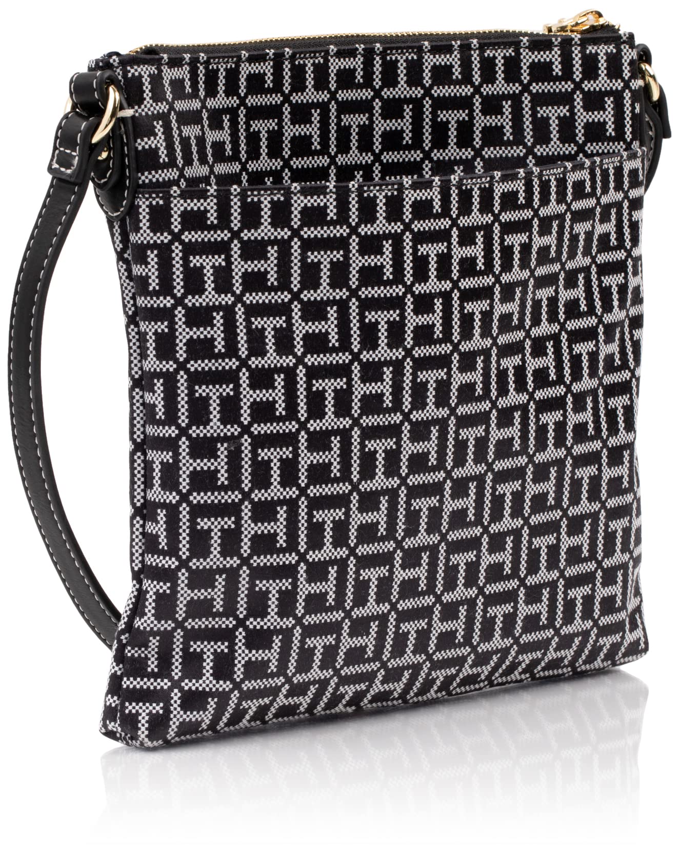 Tommy Hilfiger Womens Jaden Plus Crossbody HANDBAG, Black/White