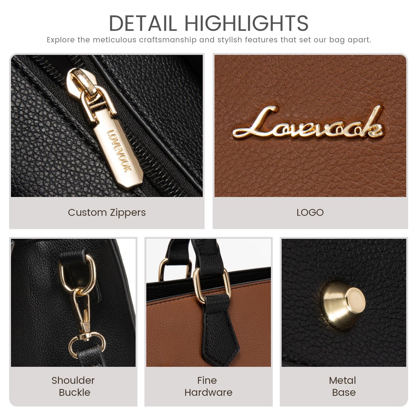 LOVEVOOK Purses for Women, Handbags for Women Tote Shoulder Bag Satchel and PU Leather Top Handle for ladies