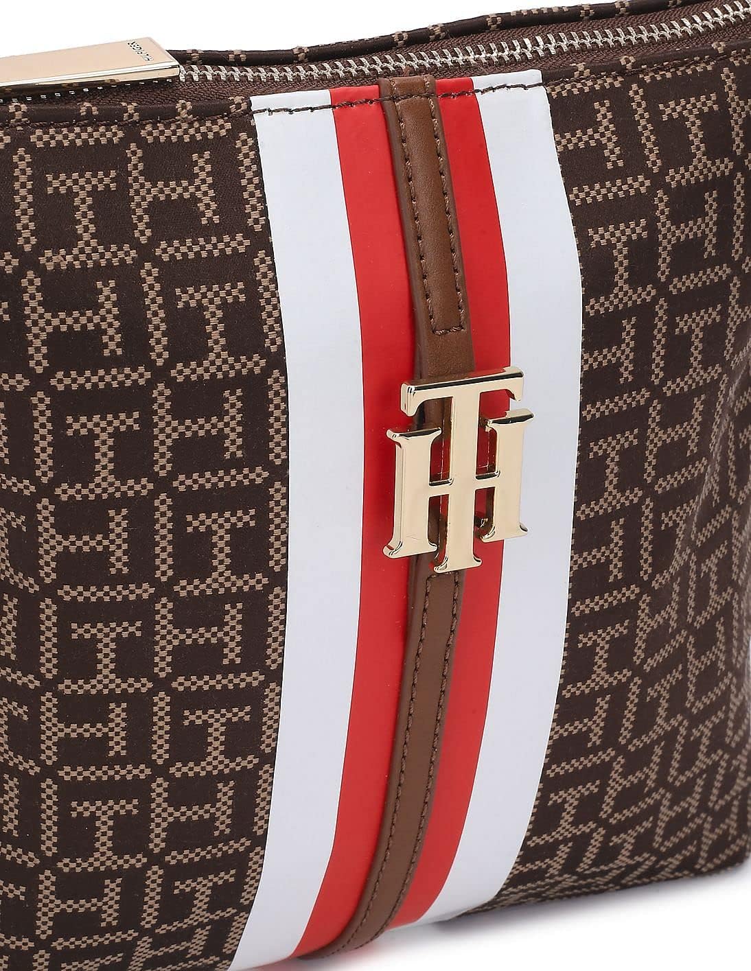 Tommy Hilfiger Womens Jaden Plus Crossbody HANDBAG, Chestnut/Tannin, One Size US