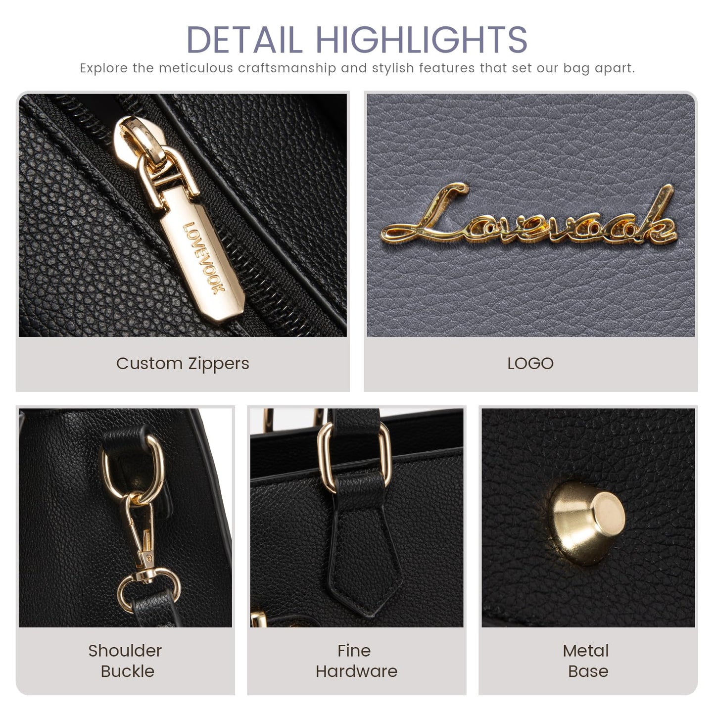 LOVEVOOK Purses for Women, Handbags for Women Tote Shoulder Bag Satchel and PU Leather Top Handle for ladies