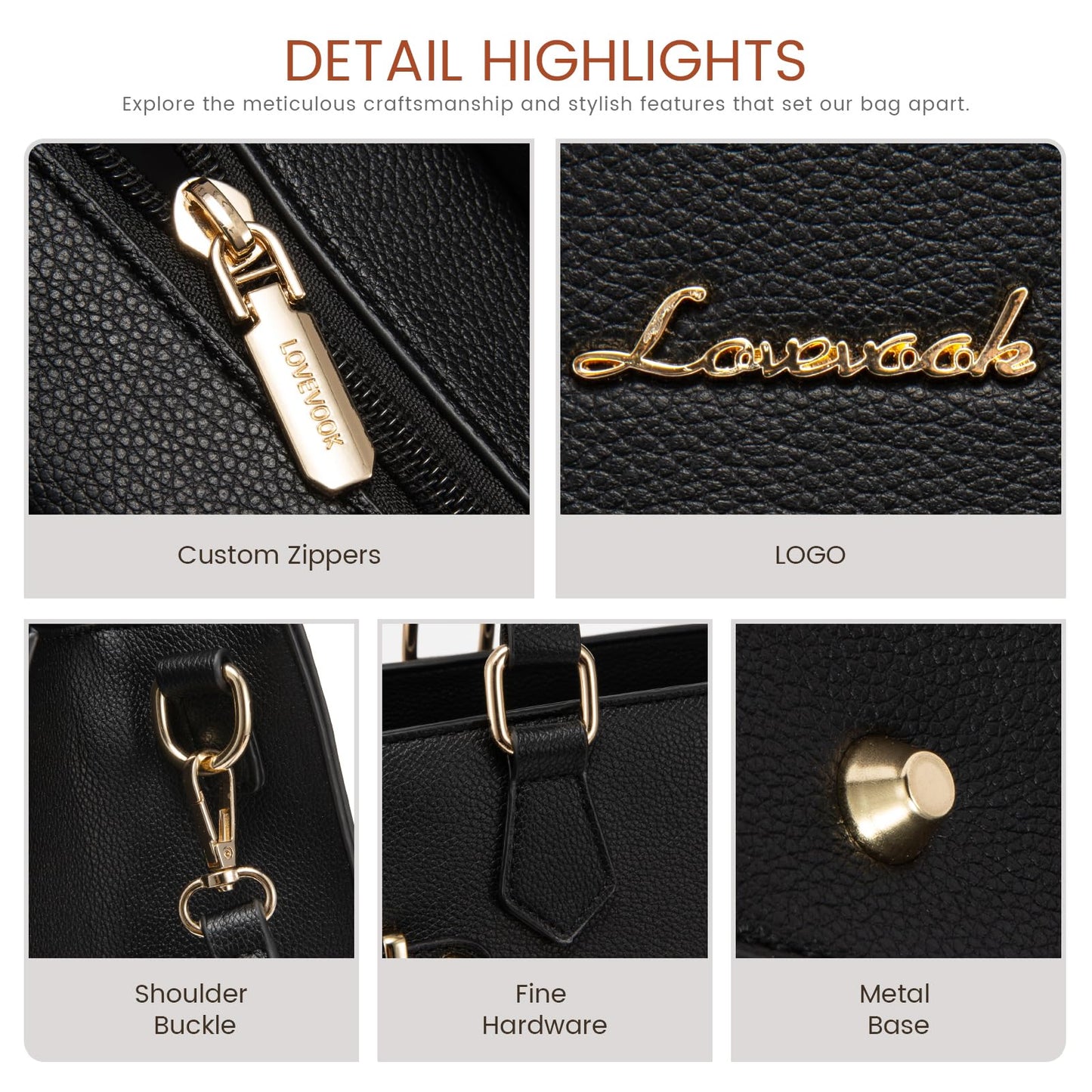 LOVEVOOK Purses for Women, Handbags for Women Tote Shoulder Bag Satchel and PU Leather Top Handle for ladies