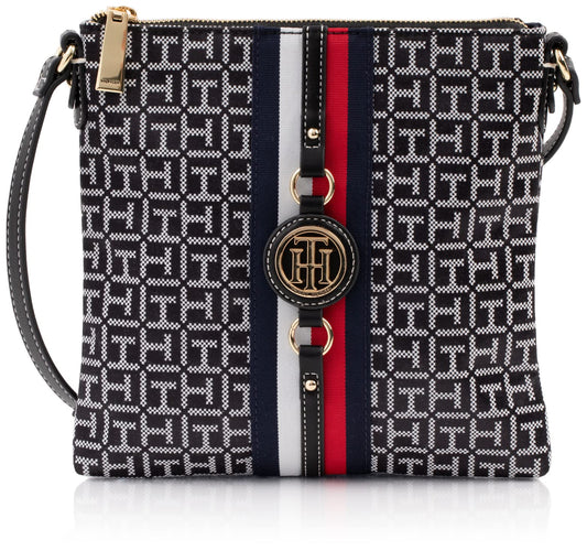 Tommy Hilfiger Womens Jaden Plus Crossbody HANDBAG, Black/White