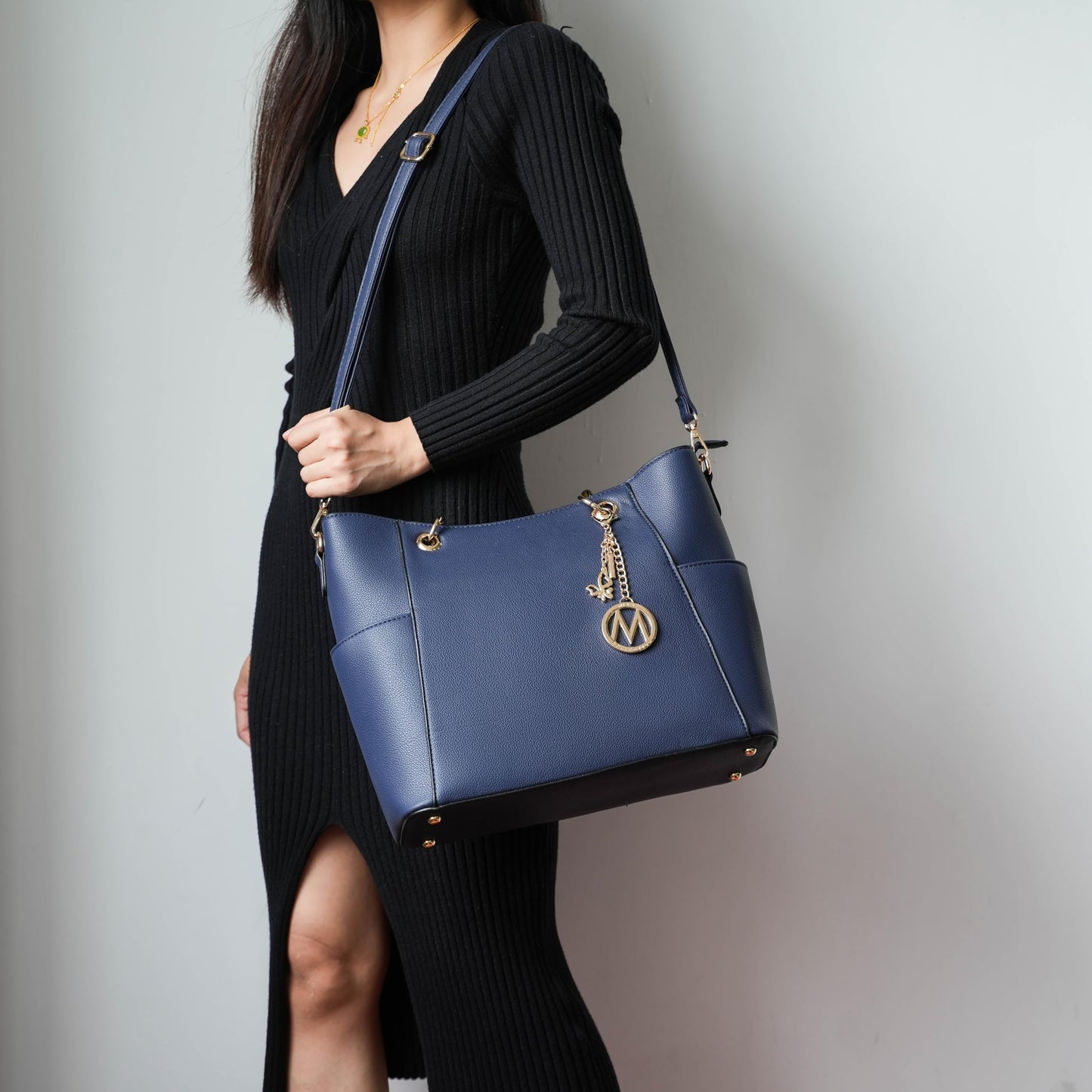 MKF Collection Tote Bag for Women With Wallet Purse, Vegan Leather Top-Handle Removable Shoulder Strap Handbag By Mia K