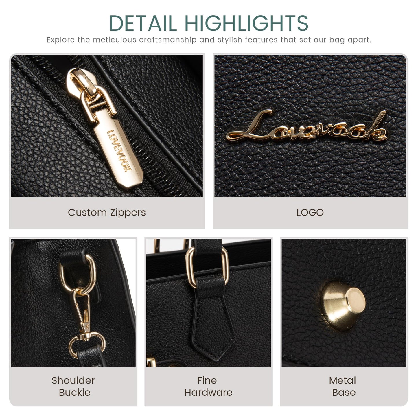 LOVEVOOK Purses for Women, Handbags for Women Tote Shoulder Bag Satchel and PU Leather Top Handle for ladies