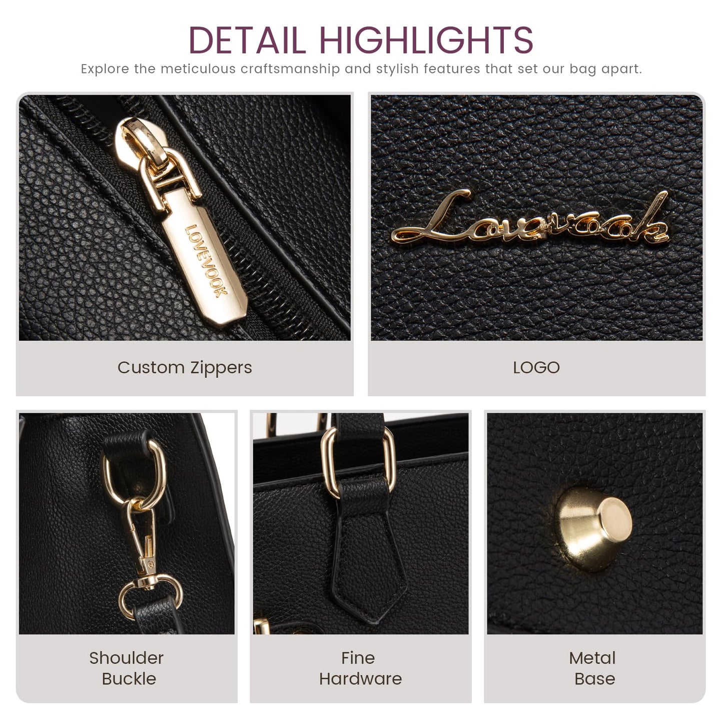 LOVEVOOK Purses for Women, Handbags for Women Tote Shoulder Bag Satchel and PU Leather Top Handle for ladies